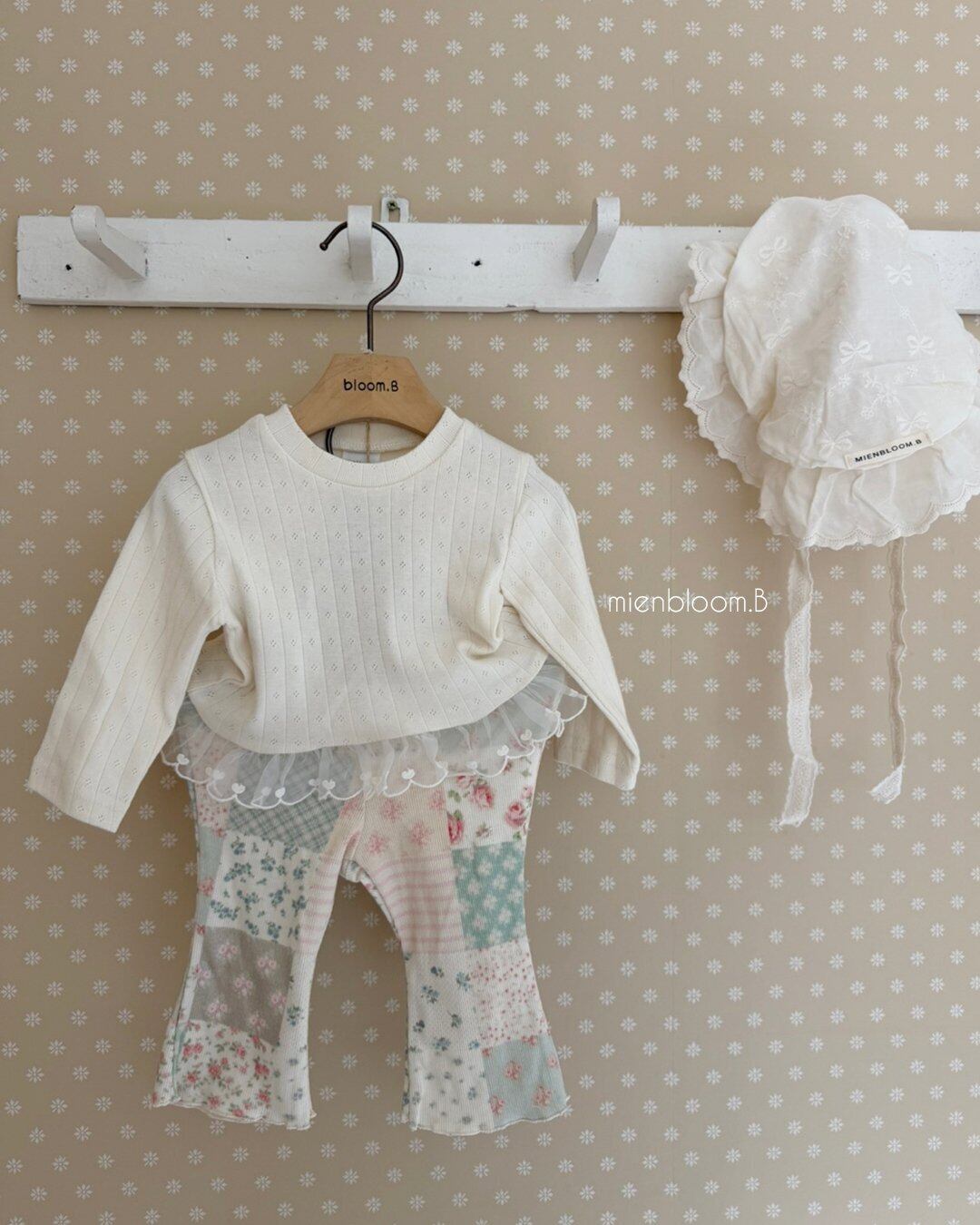 送料無料【予約】/ baby パッチブーツカットレギンス / mienbloom