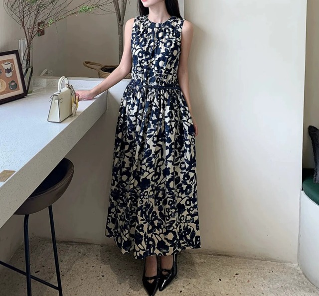 S~XL レディース ゆったり ワンピ チュニック ボタニカル 花柄 きれい リゾート