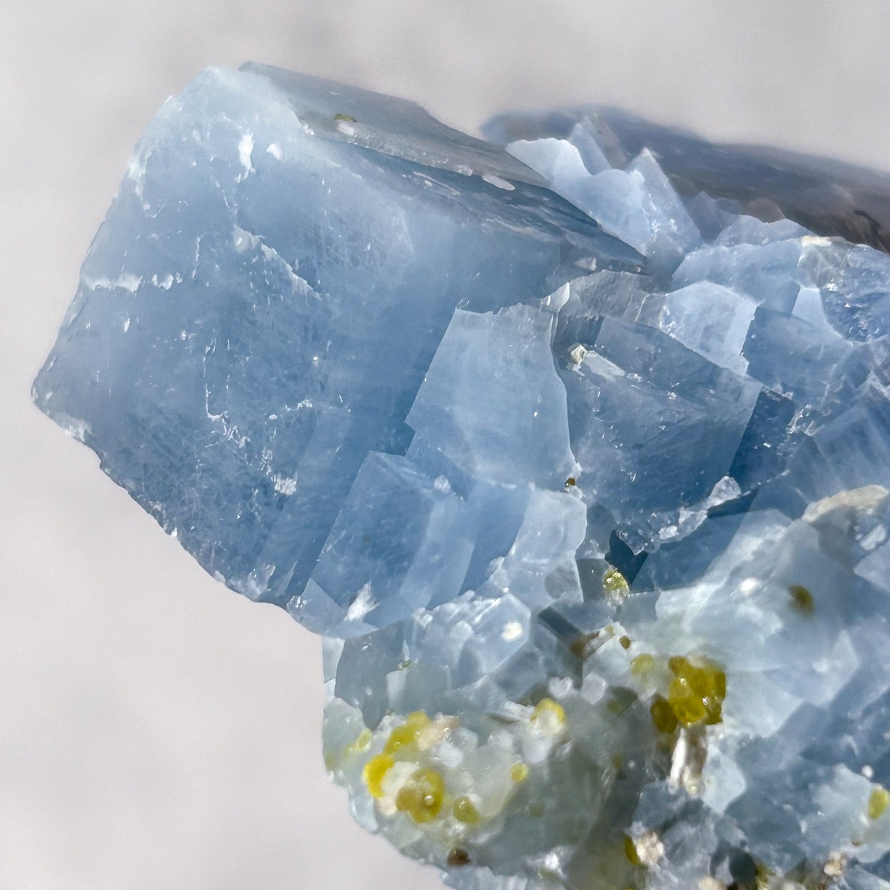 セレスタイト ペリドット共生 原石