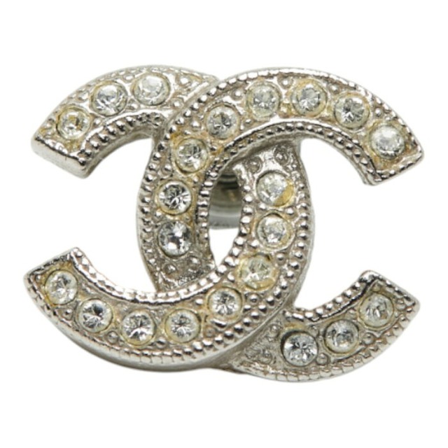 シャネル ココマーク ピアス 片耳のみ シルバー メタル ラインストーン レディース CHANEL 【中古】