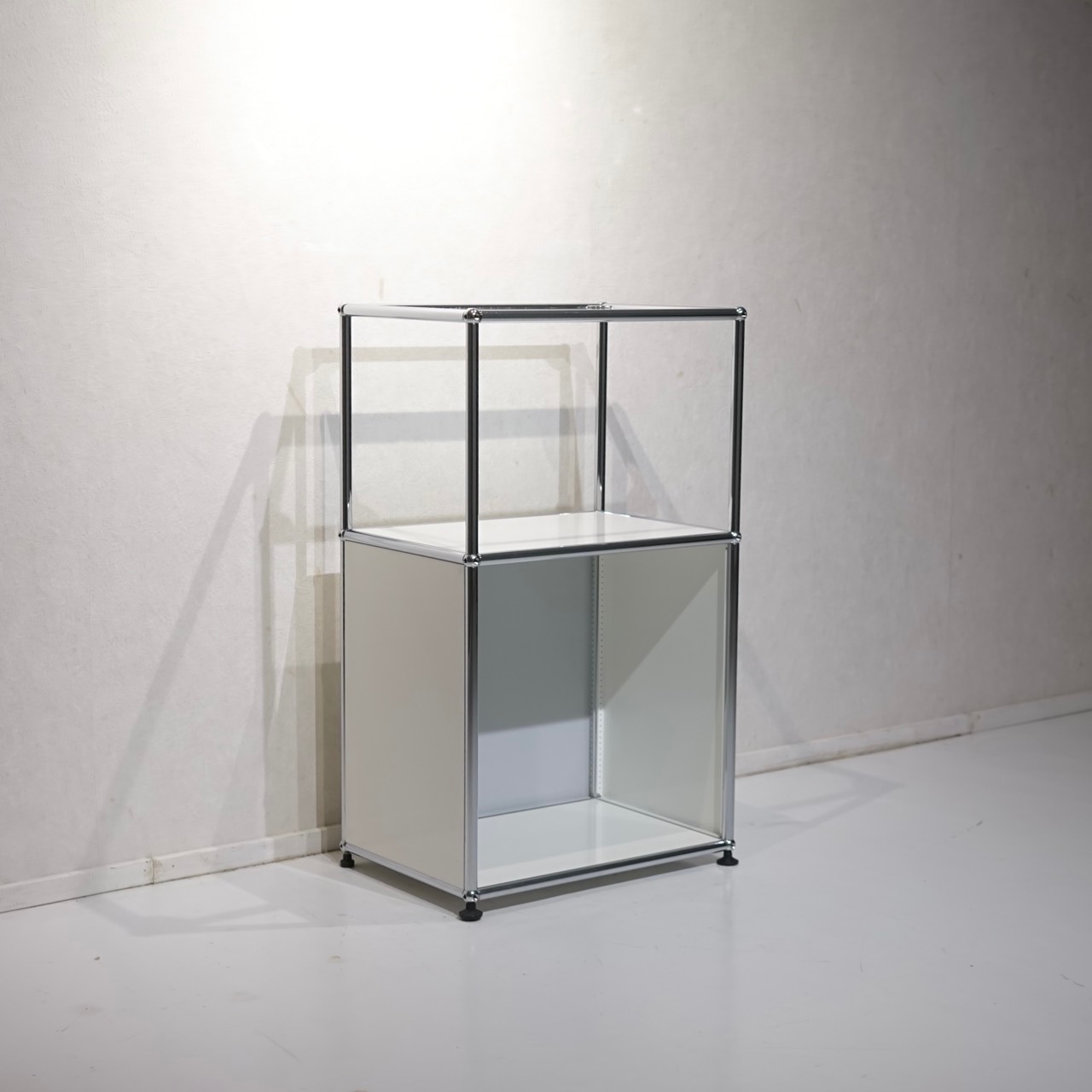 USM Haller ハラー キャビネット サイドボード 1列2段 ユニットラック シェルフ 棚 収納 ホワイト 白 モダン ミニマル ホテルライク