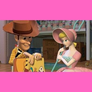 ★ブロックフィギュアキーホルダー★【トイ・ストーリー TOY STORY4 / 5 】 Bo Peep ボー・ピープ PINKフリルドレスver. / トイストーリー〚アメリカン雑貨 アメトイ〛