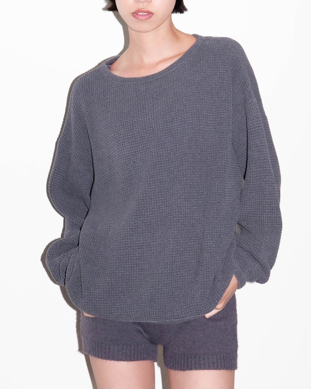 1990s cotton waffle knit top