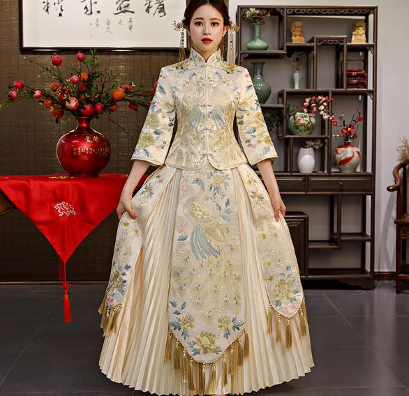 中国風ウェディングドレス チャイナ風 コスプレ衣装 中華服・舞台