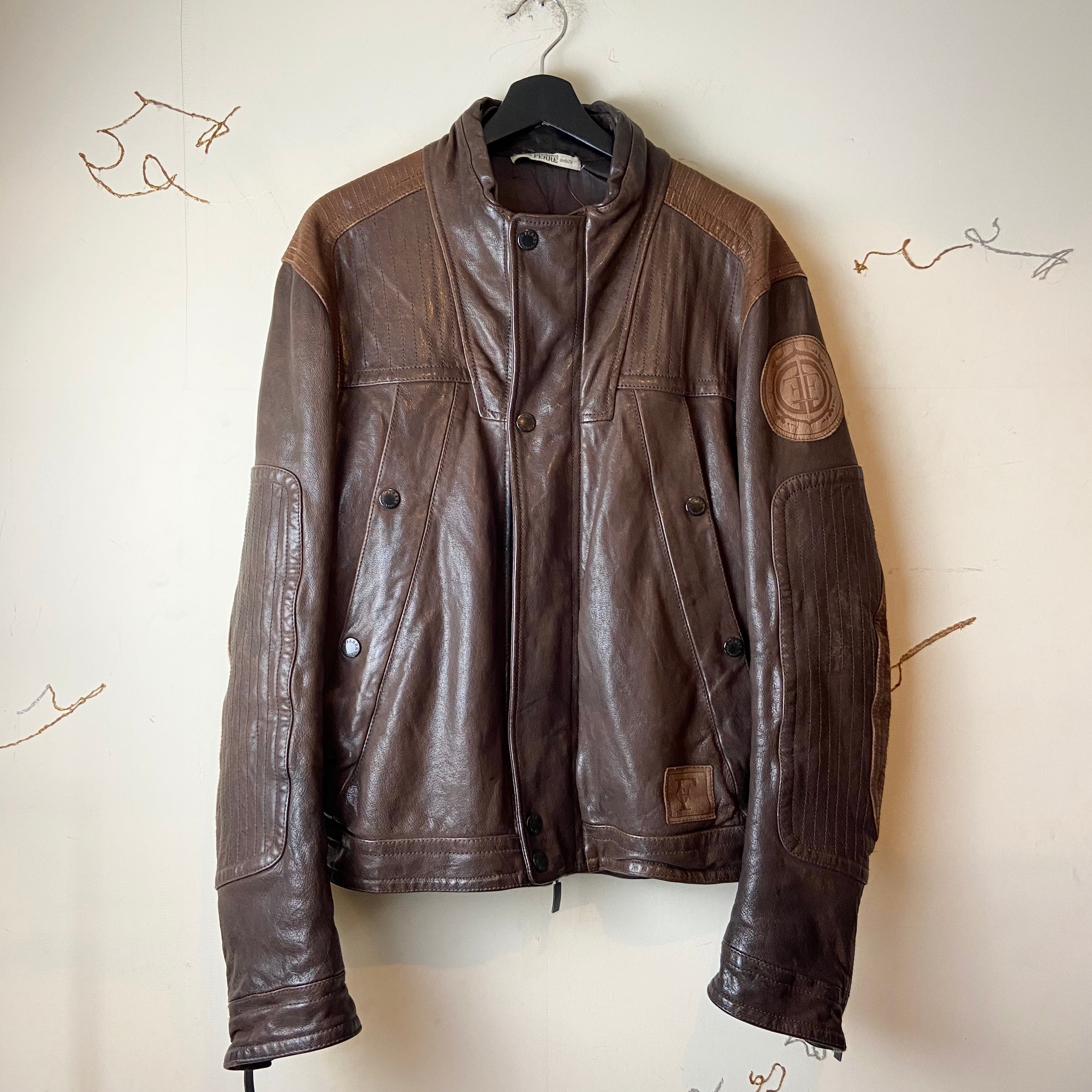 gianfranco ferre  leather jacket