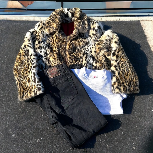 【LADIES】vintage leopard far outer