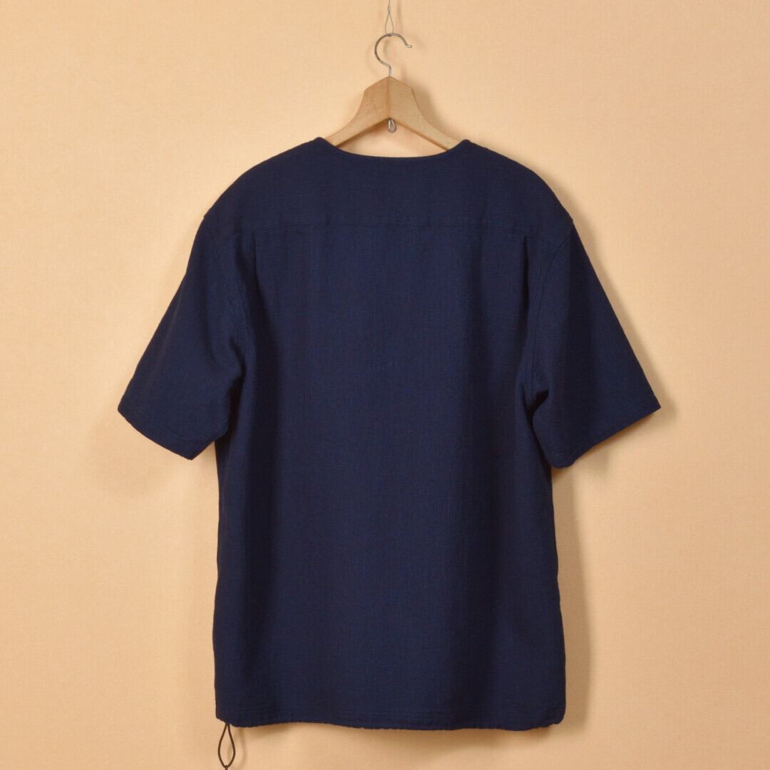 FOB FACTORY エフオービーファクトリー F3493 インディゴワッフルT【メンズ】インディゴの経年変化が楽しめるヘンリープルオーバー【送料無料】