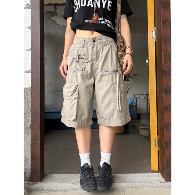 multi-pocket half cargo pants　マルチポケットハーフカーゴパンツ　J2061
