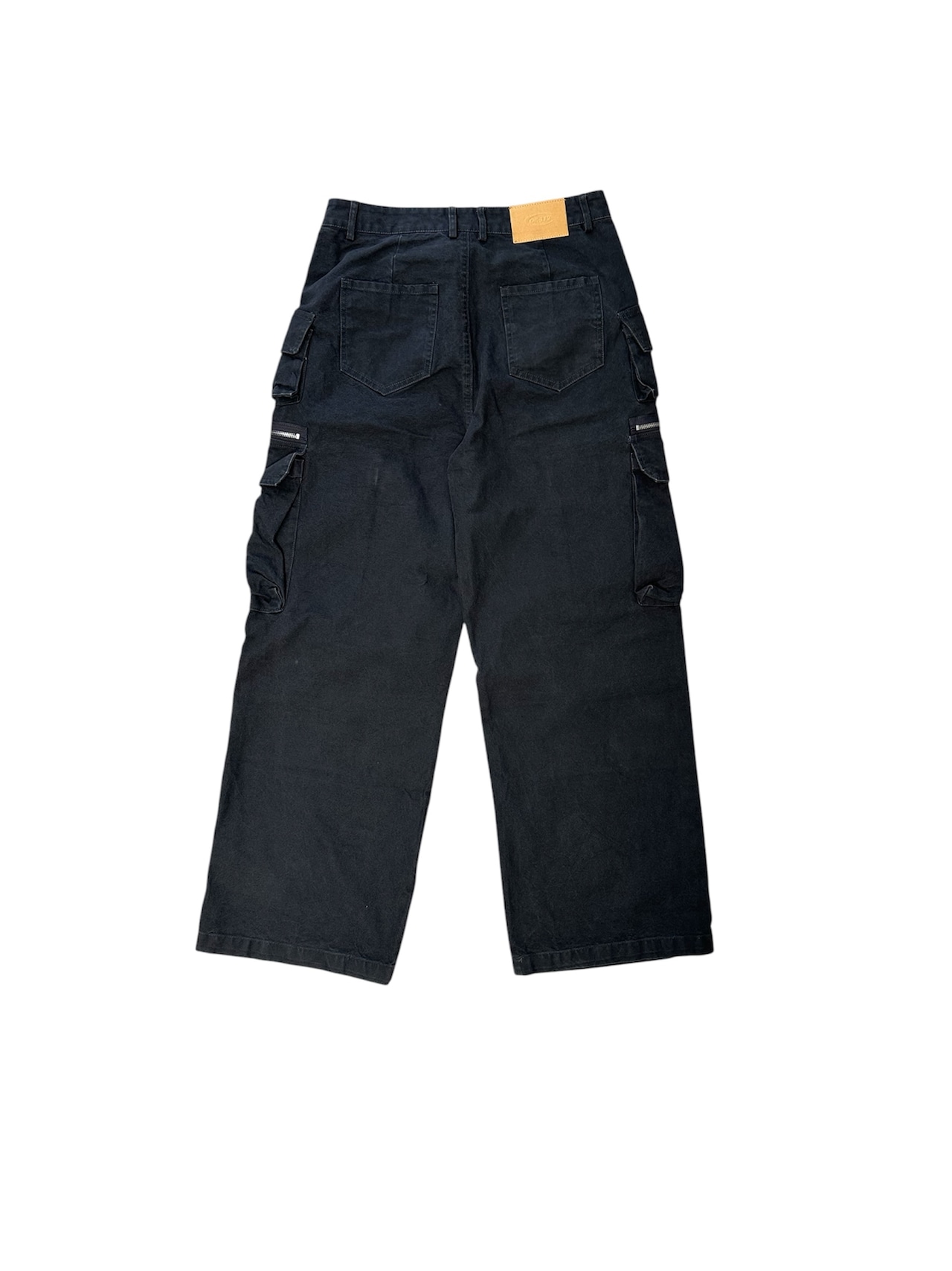 Fade Black Multi Pocket Cargo Pants