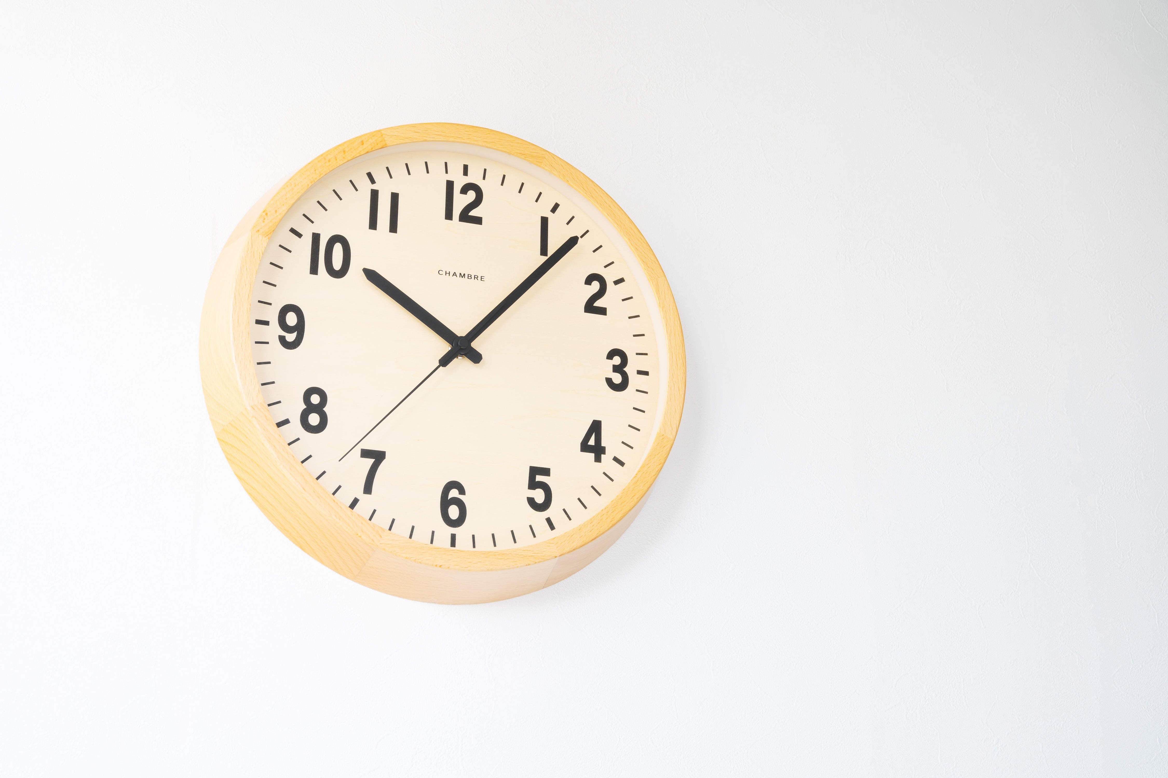 電波時計 PUBLIC CLOCK NATURAL | シャンブル【CHAMBRE】byインターゼロ