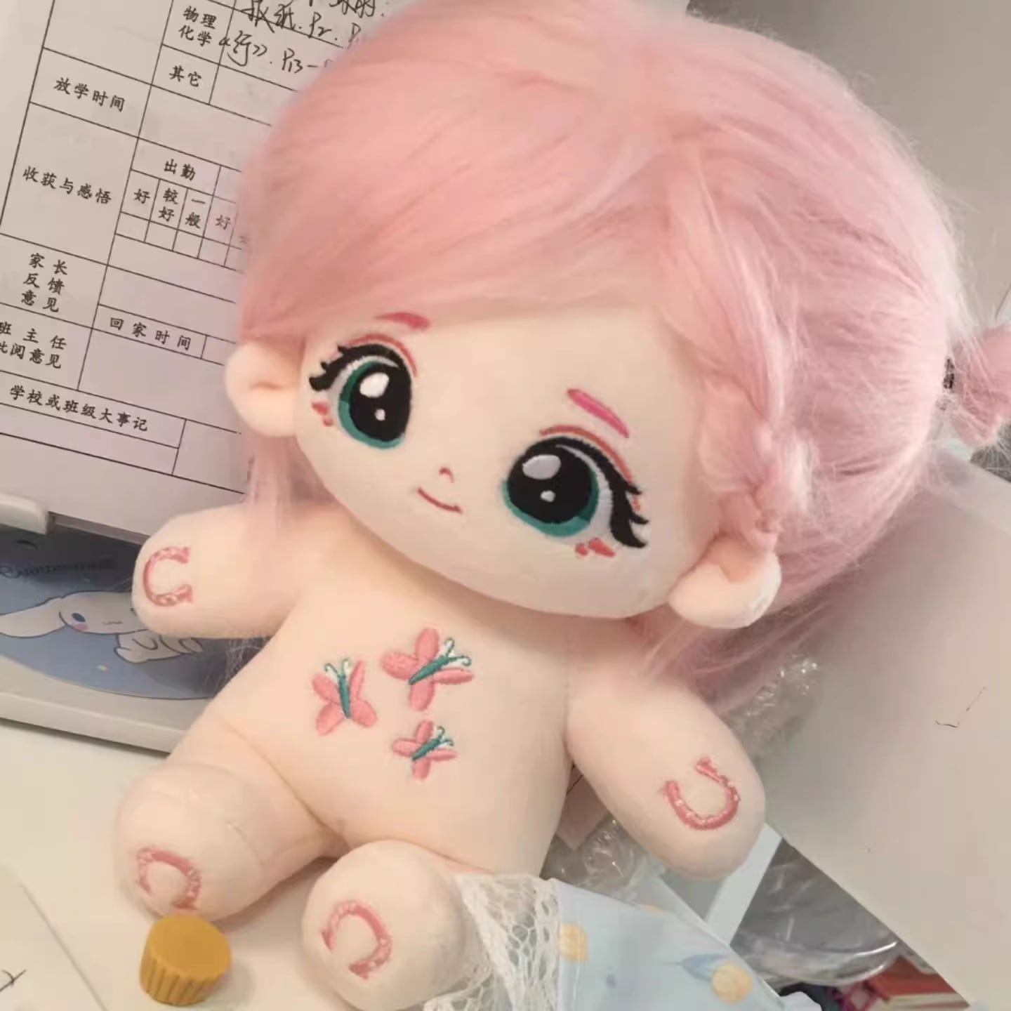 20cm ぬいぐるみ 女の子 骨あり/骨なし ＋マグネットしっぽ付き