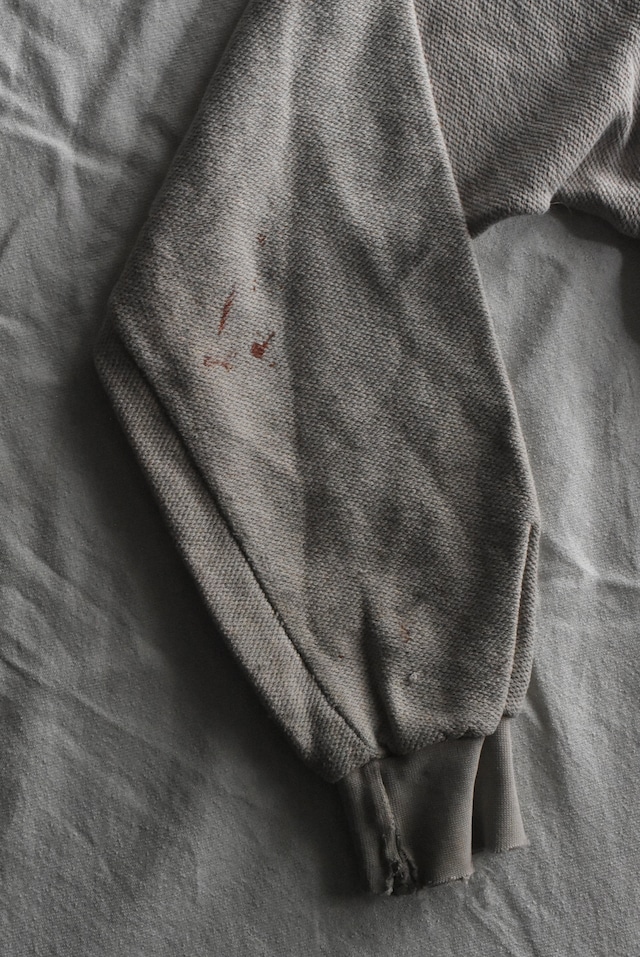 OK／90-00's "patagonia" cotton seed stitch art damage sweat