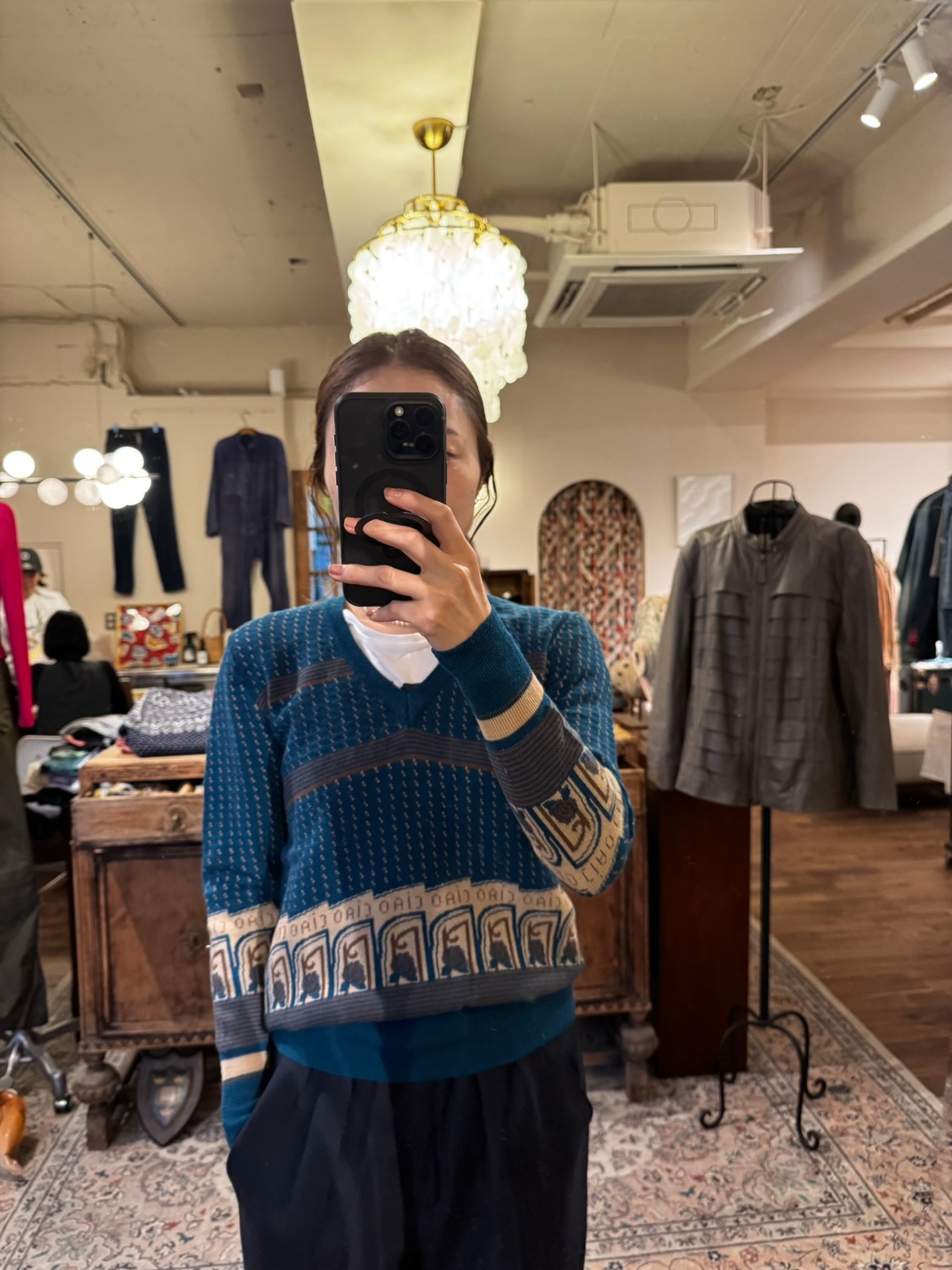 CAMPUS SHOP イタリアンVネックニット