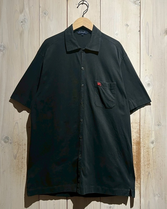 【a.k.a.C.a.k.a vintage】“Burberry” Logo Embroidery S/S Cotton Shirt