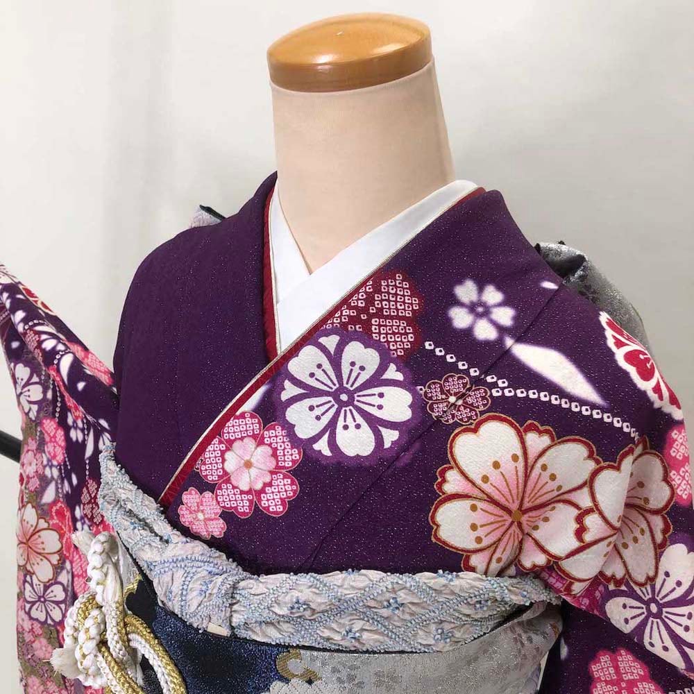 振袖フルセット 裄68.5cm 身丈169.5cm 長襦袢セット 振袖 帯 帯揚げ  
