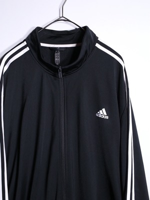 ”adidas” XXXL super over silhouette black×white 3line track jacket