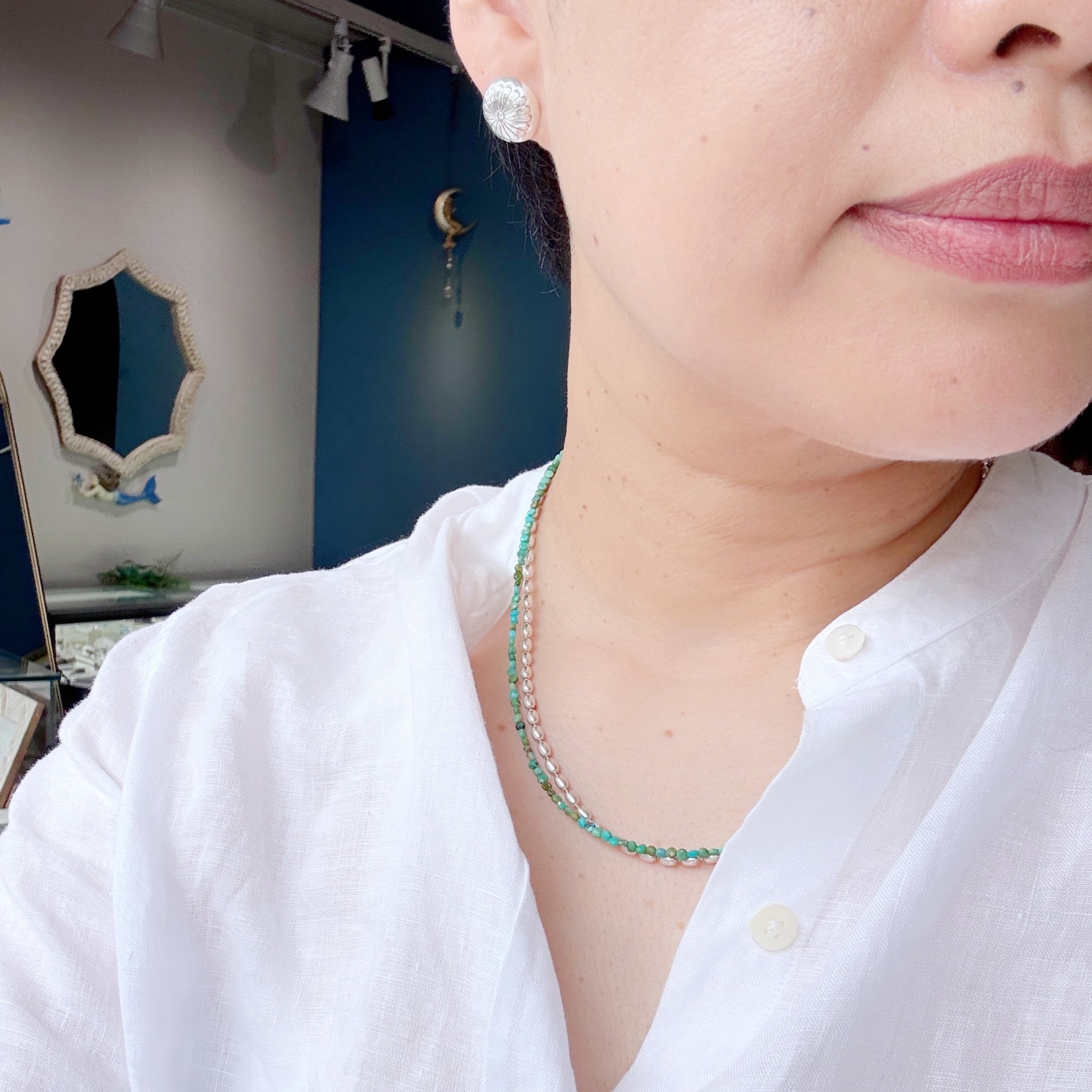 Indian Jewelry》 ぷっくり フラワー コンチョ ピアス | 【公式通販