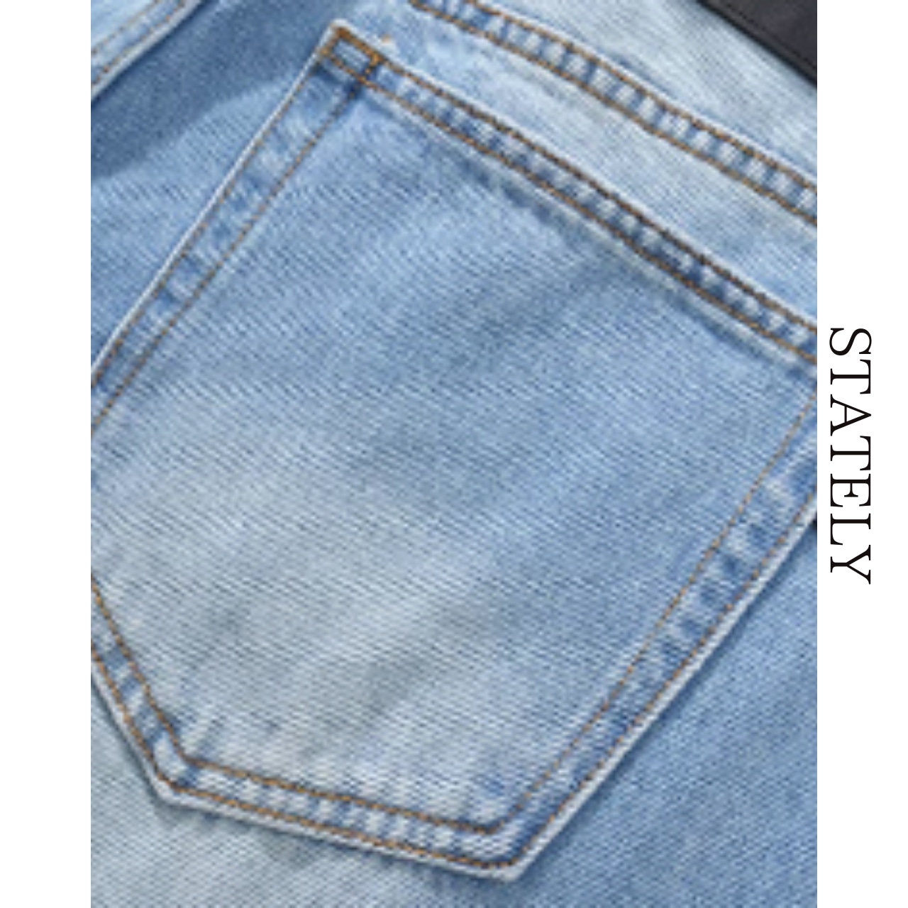 ライトブルー ダメージデニムパンツ_B43・画像9