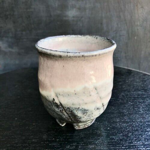 美術品・アンティーク・コレクション 陶器 丸型器 木箱付き 萩焼