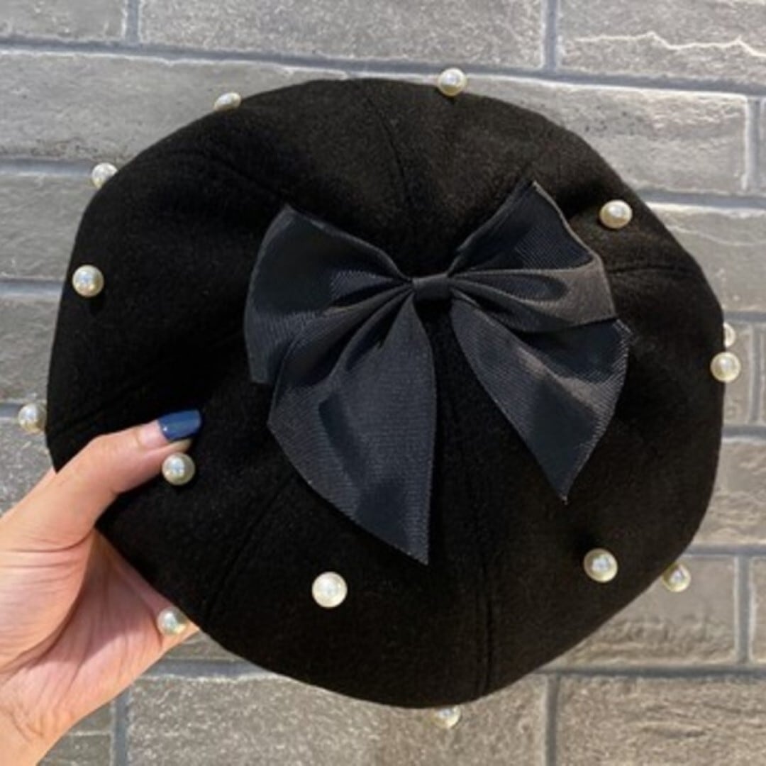 パール リボン ベレー帽 | marimonju ～ ma.rimon_official ～｜個性的