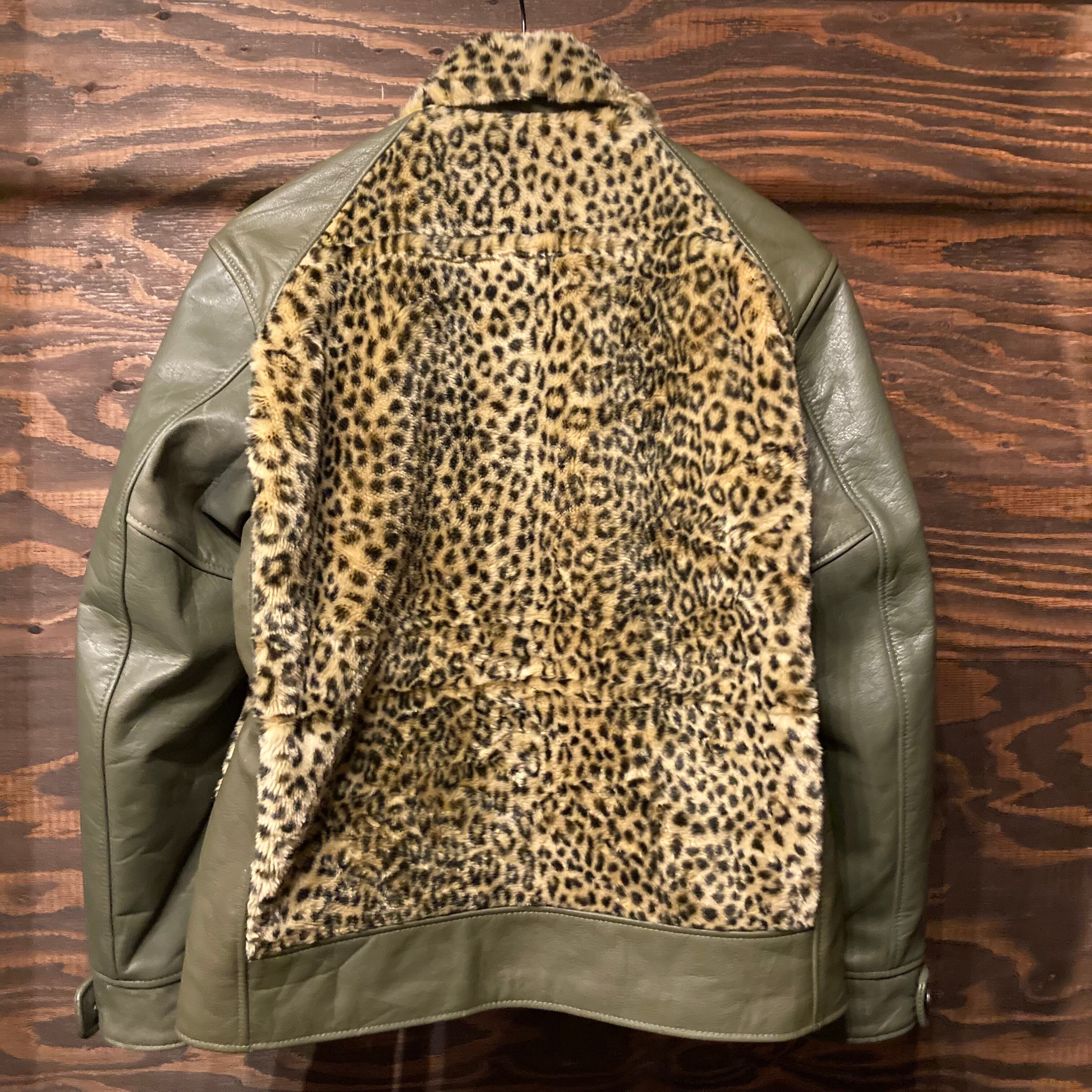 Vintage Leather Grizzly Jacket 再構築 熊ジャン オワジャン