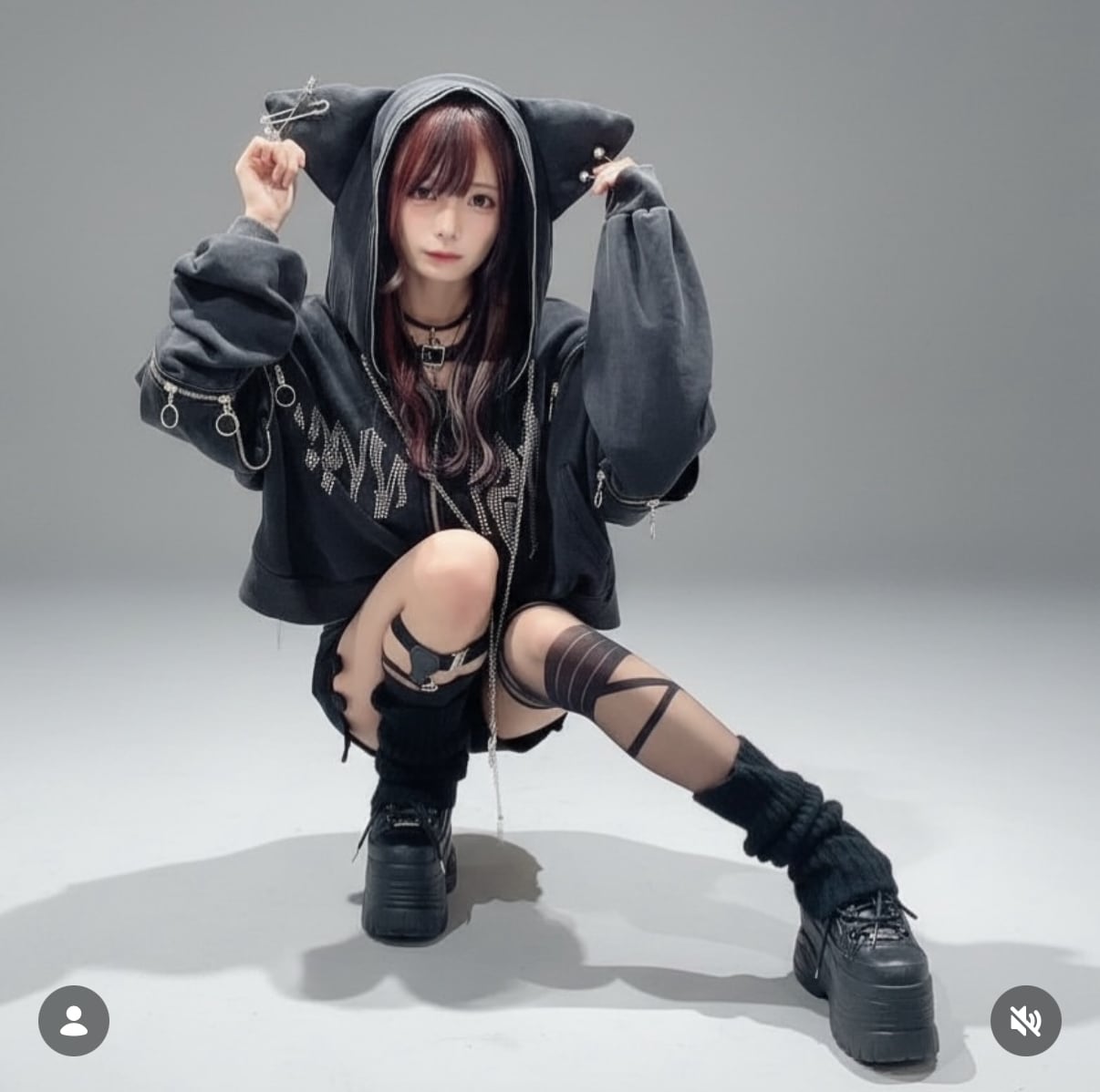 パーカー | 韓国系ユニセックスTHICC サブカル系PSYNYXX