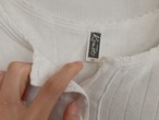 EURO vintage cotton short sleeve rib cut-sew