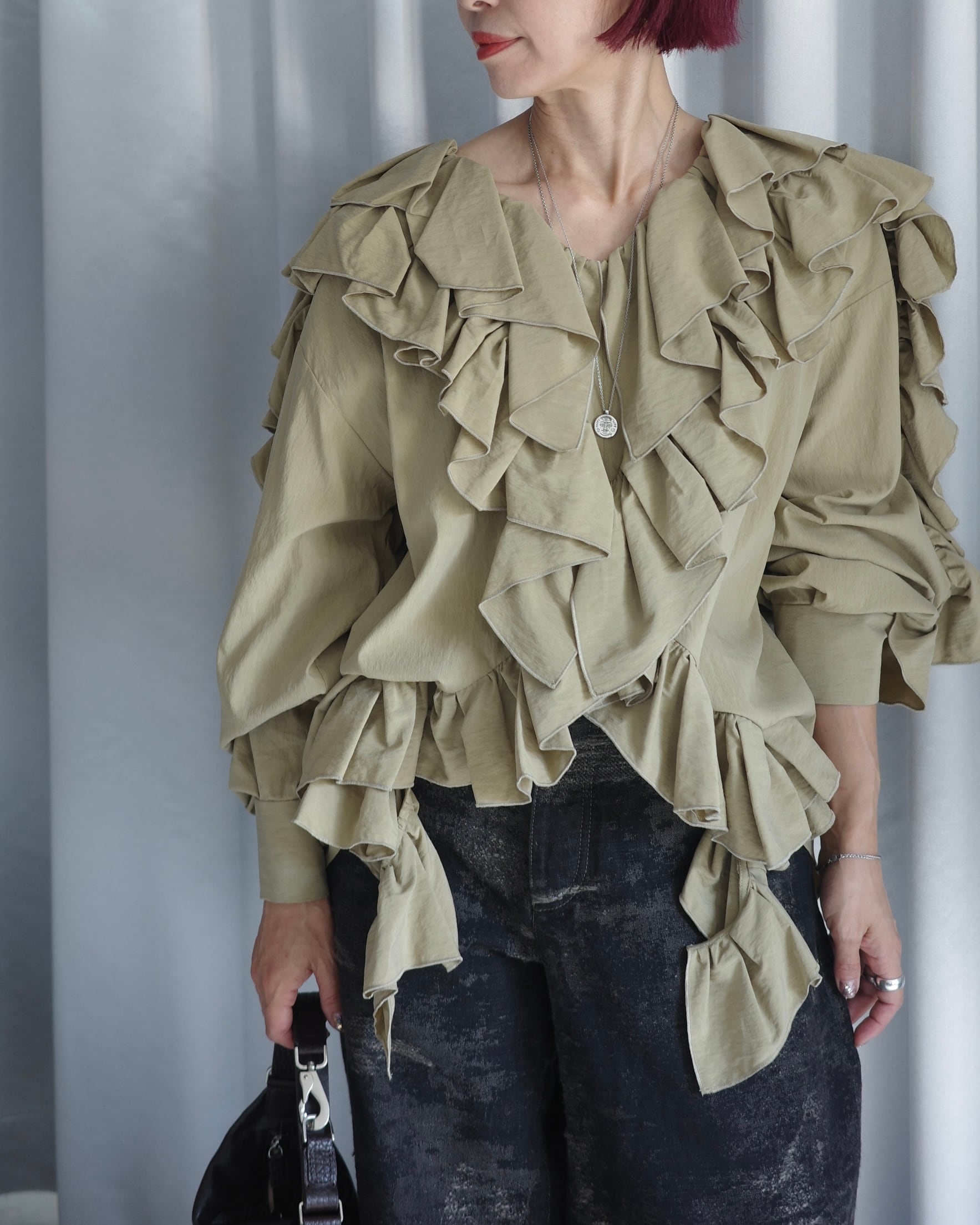 muller of yoshiokubo / FRILLED BLOUSE -ivory- | LA VILLA ROUGE