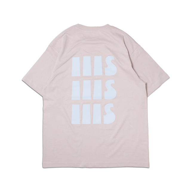 siii "WACHACHA EMBROIDERY / IIIS TRIPLE BACK"  S/S TEE DUSTY PALE PINK