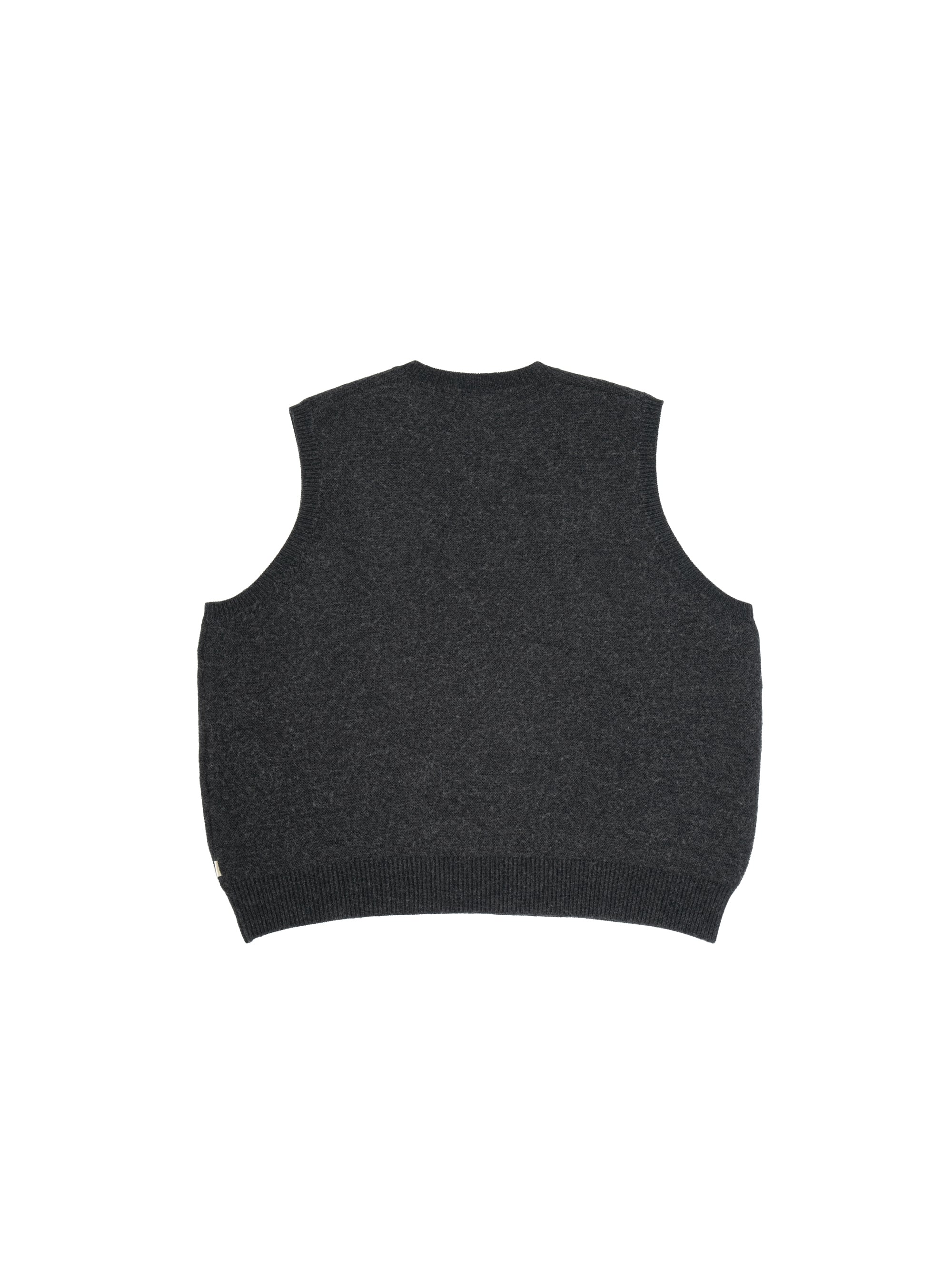 Ovy Cotton Wool V-neck Knit Vest チャコール Cotton Wool V-neck Knit Vest (charcoal) | OVY
