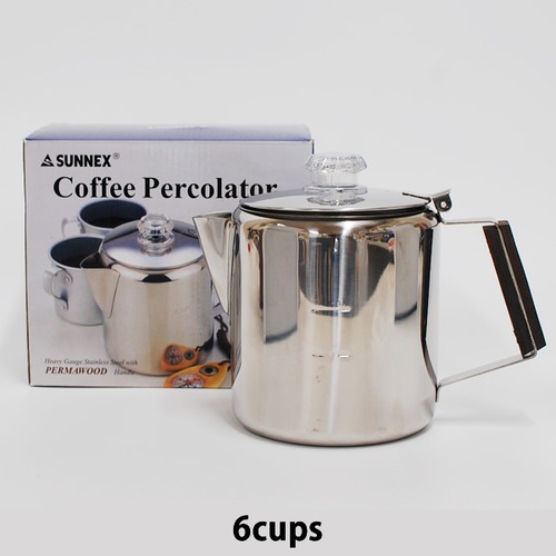 Coffee Percolator コーヒーパーコレーター 6cups 1000ml アウトドア キャンプ コーヒーメーカー