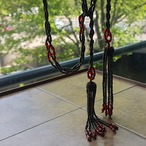 Glass beaded tassel ロングロープ (#-65)