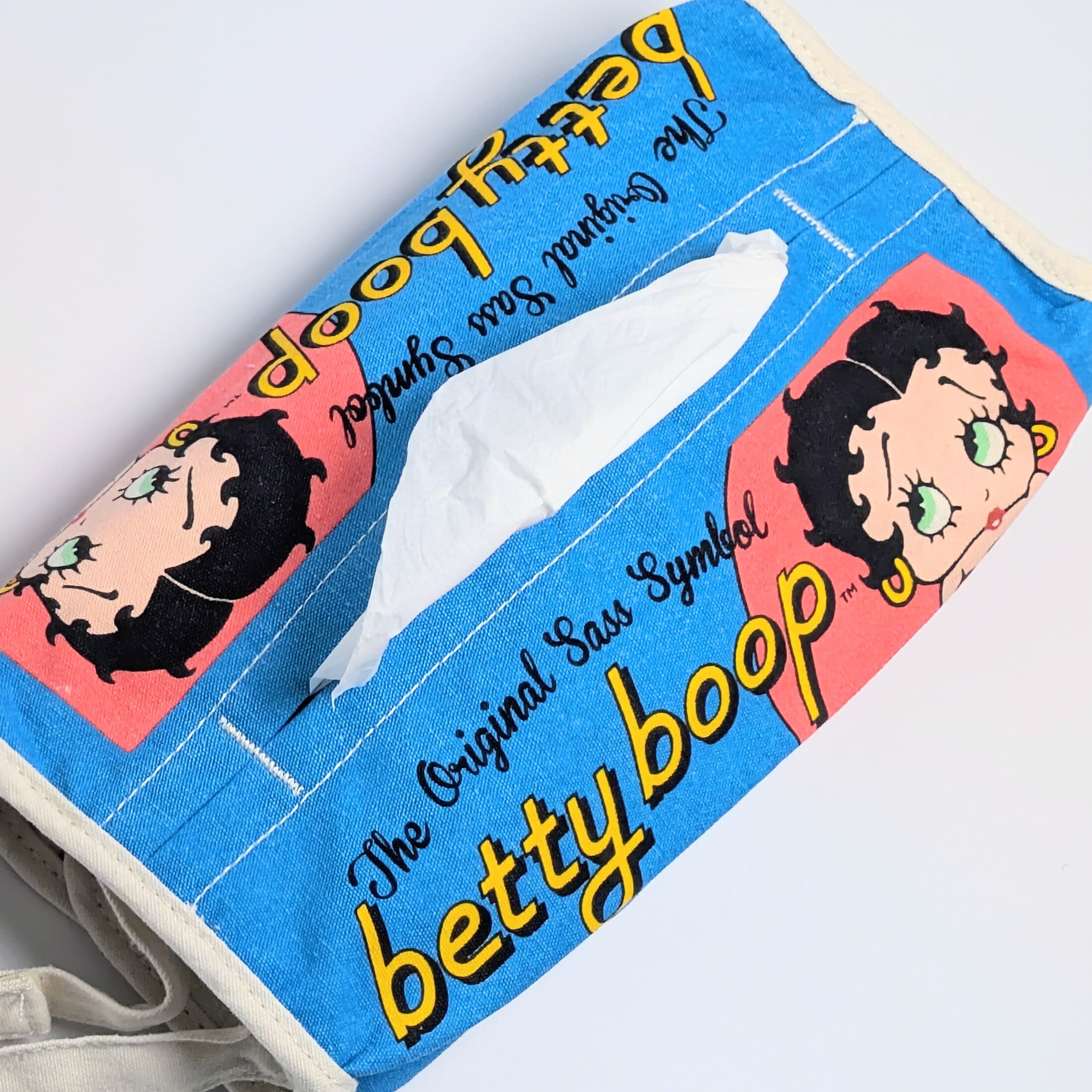 ✨️ティッシュのドレスアップに♡✨️ Tissue Cover / ティッシュカバー 吊り下げ / ティッシュケース【 Betty Boop ( ベティ・ブープ ) 】BLUE