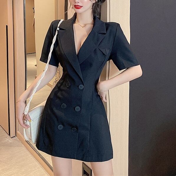 ダブルブレストコルセットワンピース 5street 韓国アパレルストア