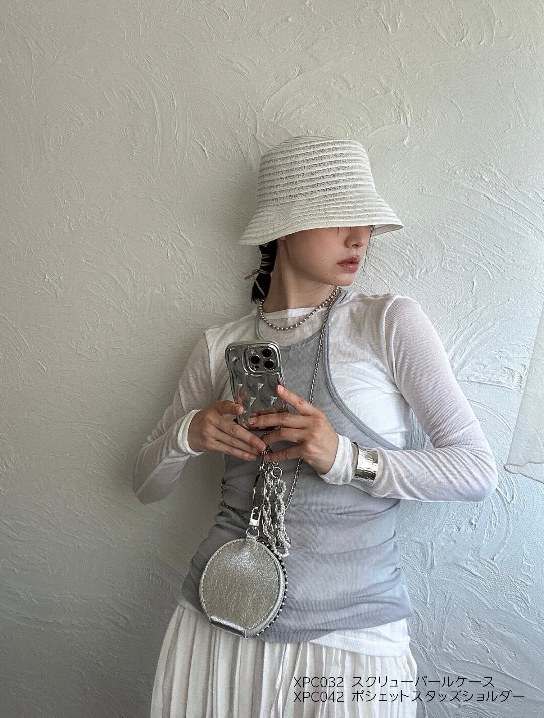 ショルダーバッグ・ポシェット Luna Rattan Bag iPhone ポシェットスタッズショルダー | Lune (リュンヌ)
