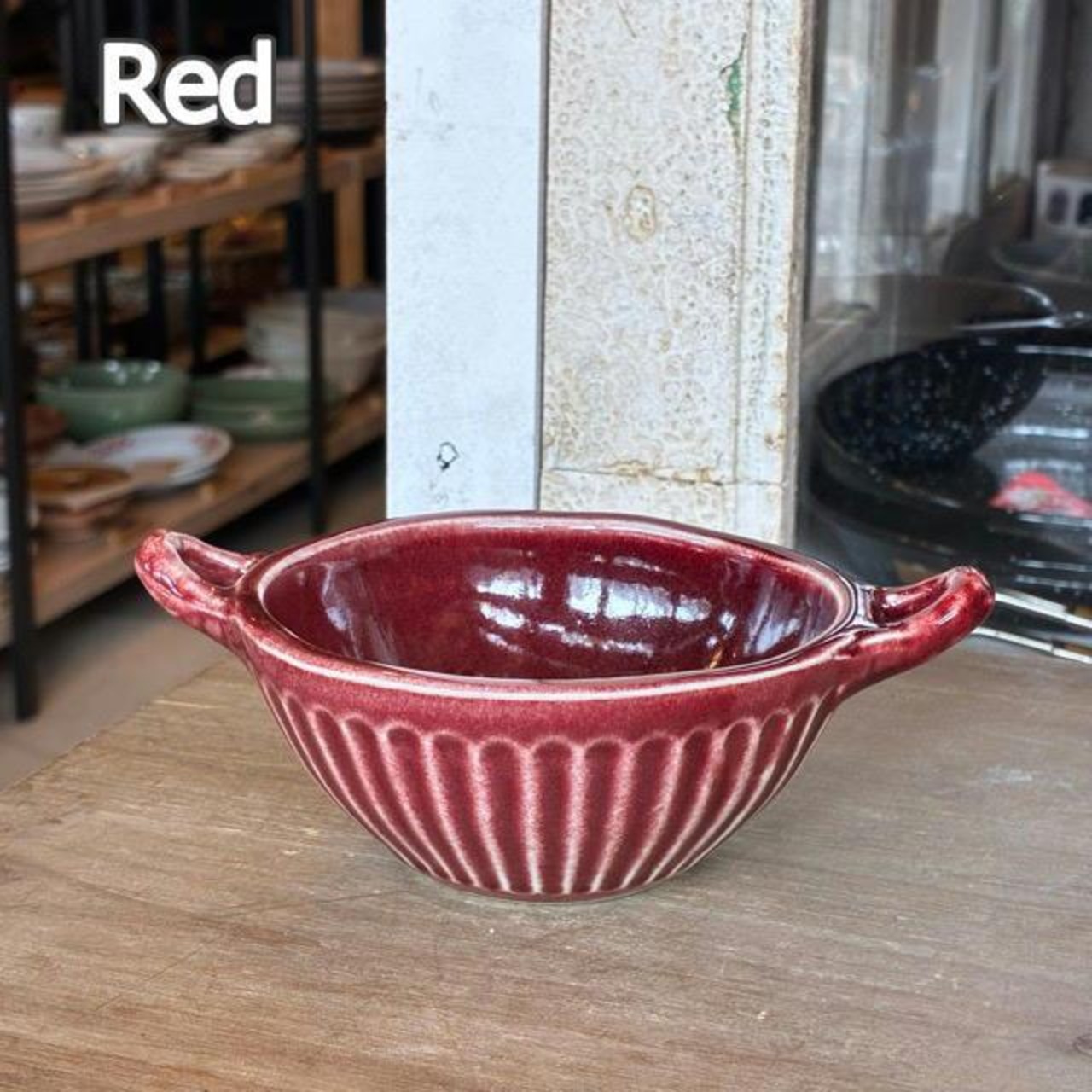 Thailand Gem Round gratin dish S 240ml　タイ　ジェム　ラウンドグラタン皿　S　全3色　レッド　イエロー　オーブン可　電子レンジ可　食洗機可　耐熱皿　　