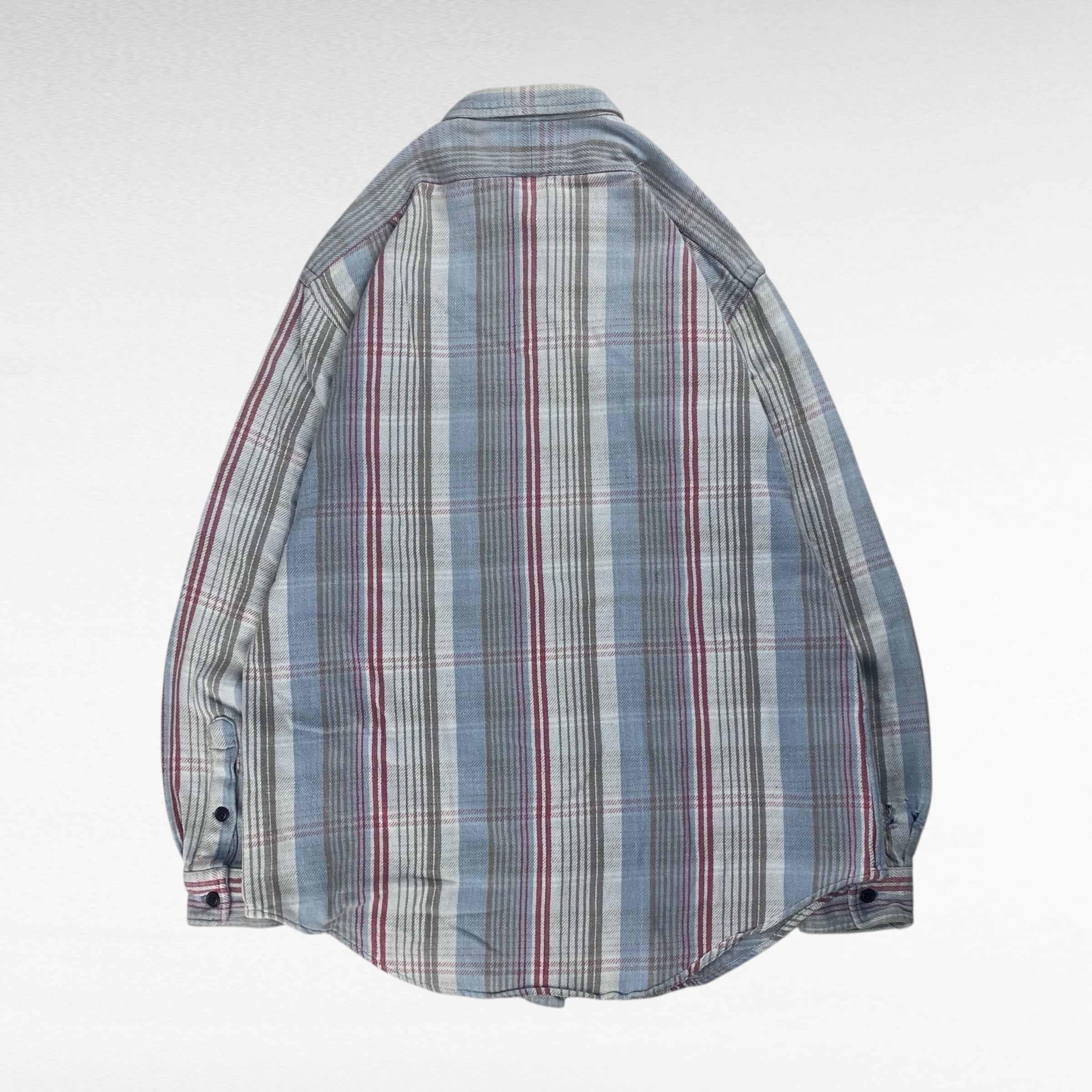 【希少　三ツ星】RRL チェックヘビーネルシャツ 90's】 RRL ラルフローレン ヘビーネルシャツ チェック柄 三ツ星タグ M