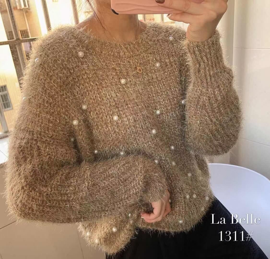 パール付きシャギーニット　AJ1102-1311