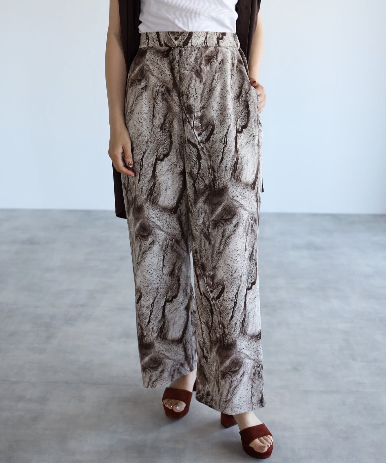 SELECT】マーブルリラックスパンツ | select clothes MIEL 