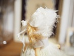 グレーアイ・ホワイト羽ボネ　「Nancy Ann Story Book Doll」（プリント崩れあり）スタンド付き 画像20