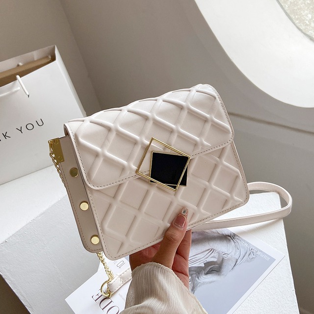 ホワイトチェーン サマーシングル 夏物 クロスボディ スクウェア Tiancai_Wing_Bag94261435350