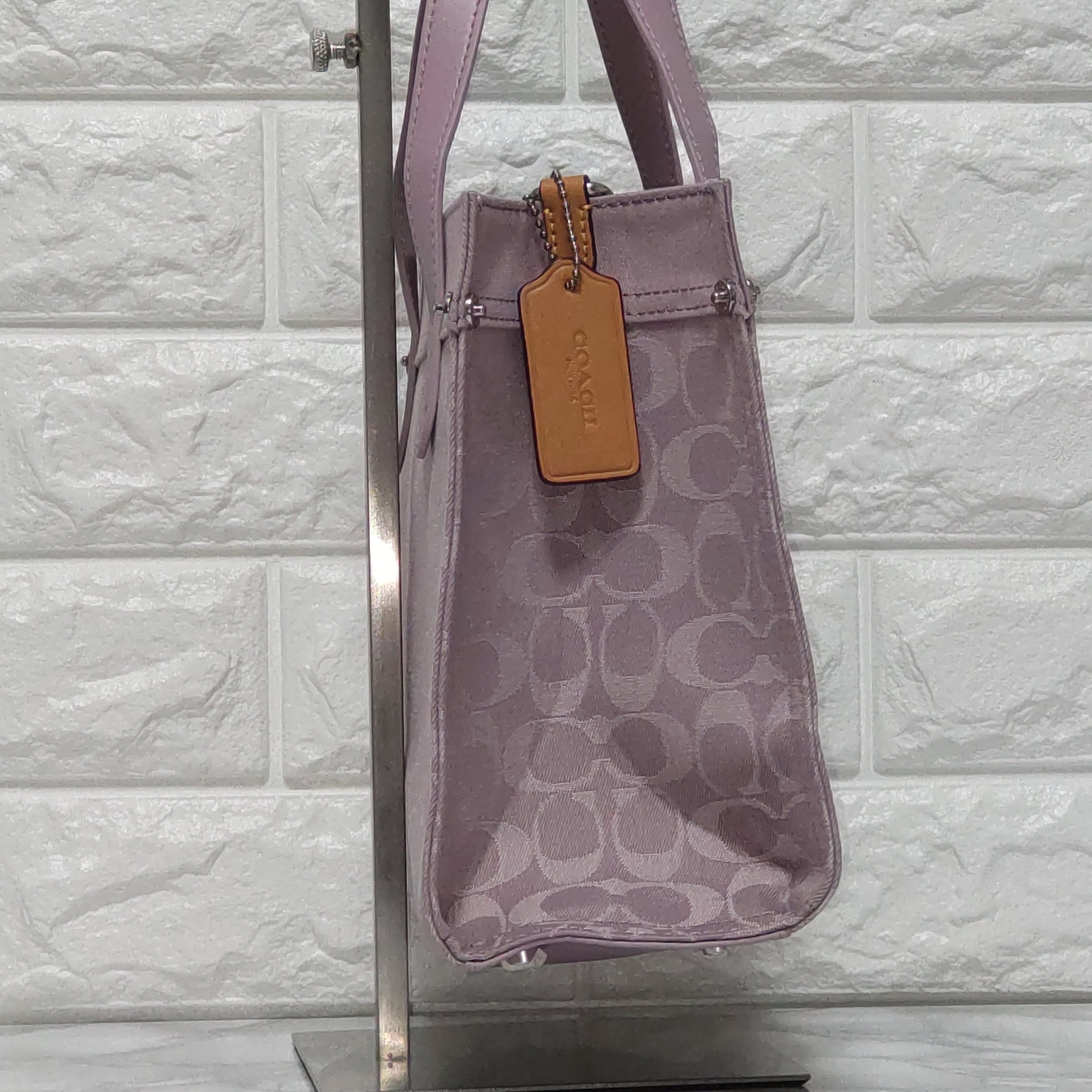 気質アップ】 COACH. パープル (Purple)デンプシートートバッグ2WAY