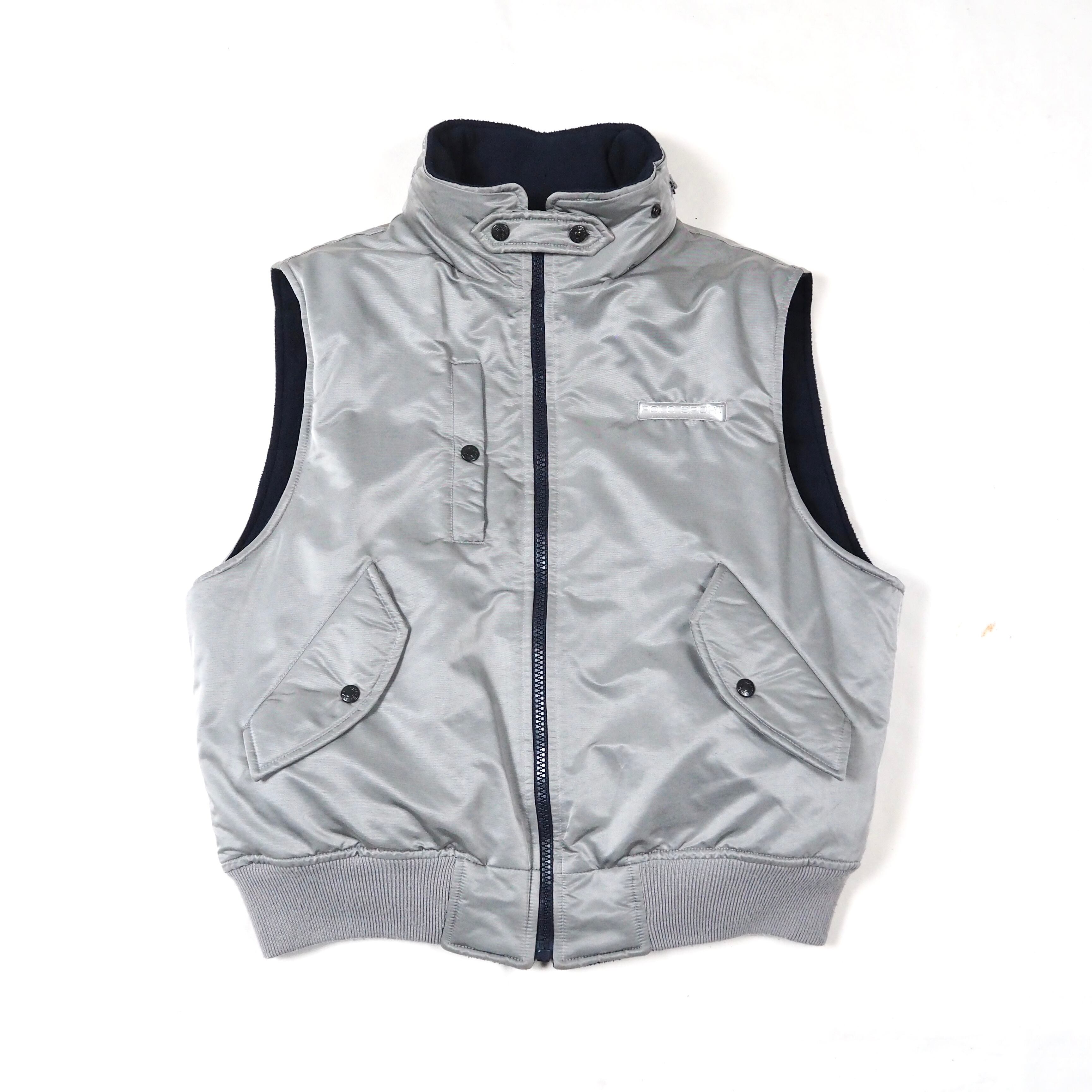 POLO SPORT Silver reversible vest L