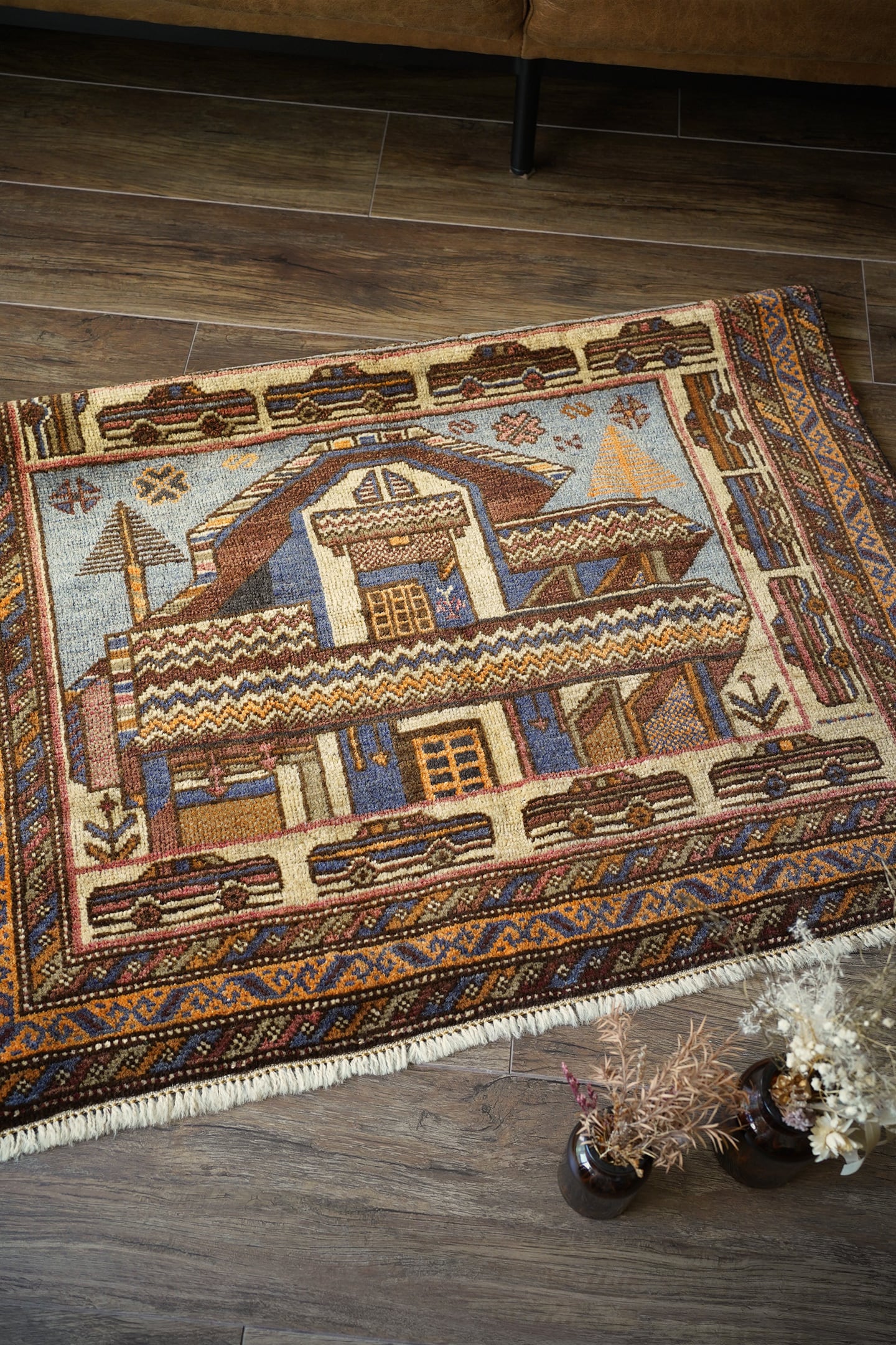 601】Vintage Afghan Baluch rug 1980's | ヴィンテージラグ専門店