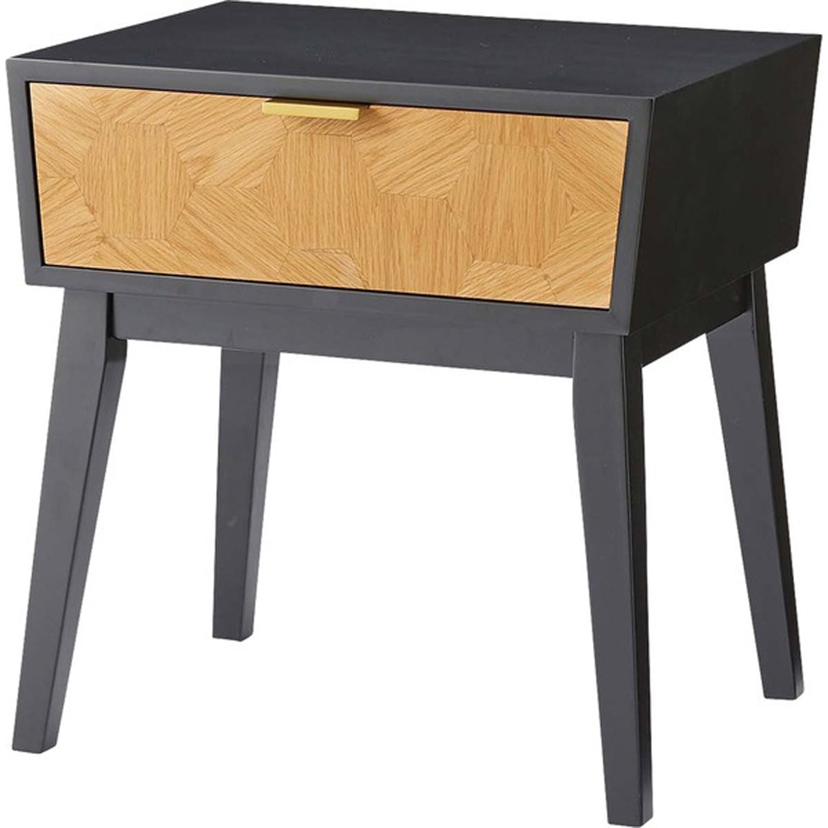 ナイトテーブル GT-311BK GT-311WH ブラック ホワイト 黒 白 木製 テーブル 木 おしゃれ 北欧 風 角 角型 サイドテーブル 収納 収納付き スペース ベッドサイド 寝室