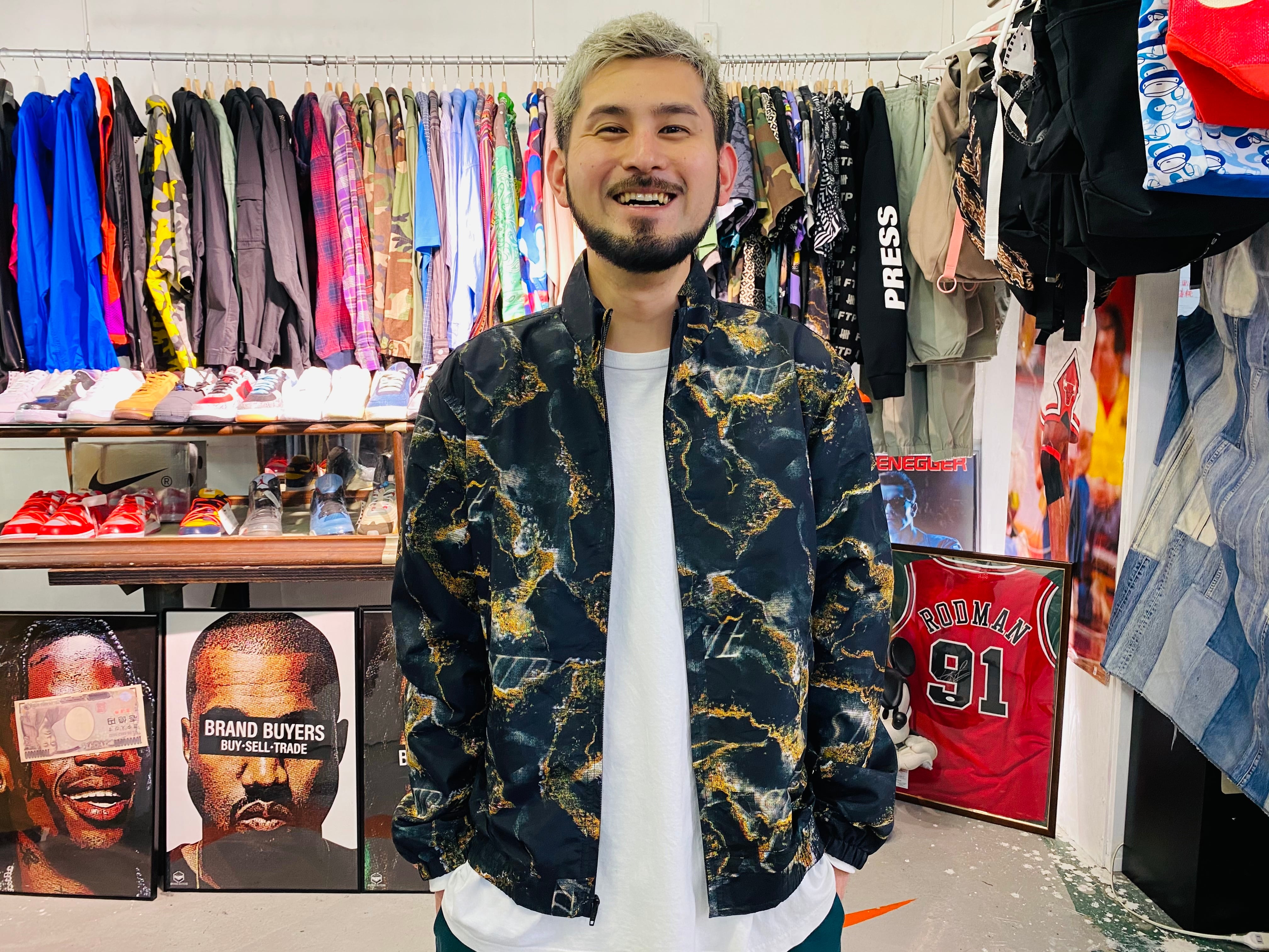 Lサイズ定価以下　supreme  marble track jacket  白