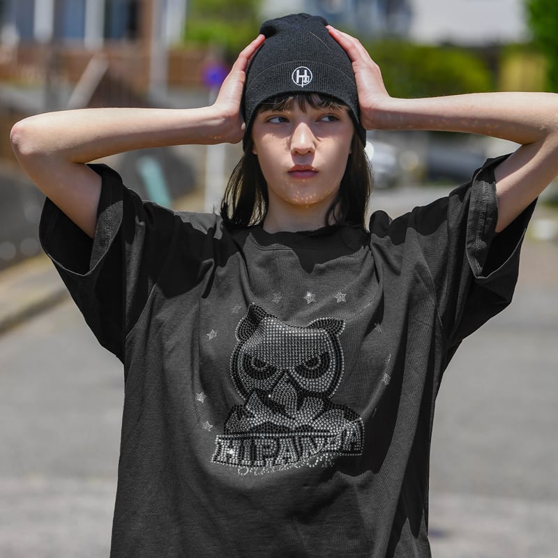 HIPANDA ハイパンダ】 男女兼用 ラインストーン Tシャツ UNISEX