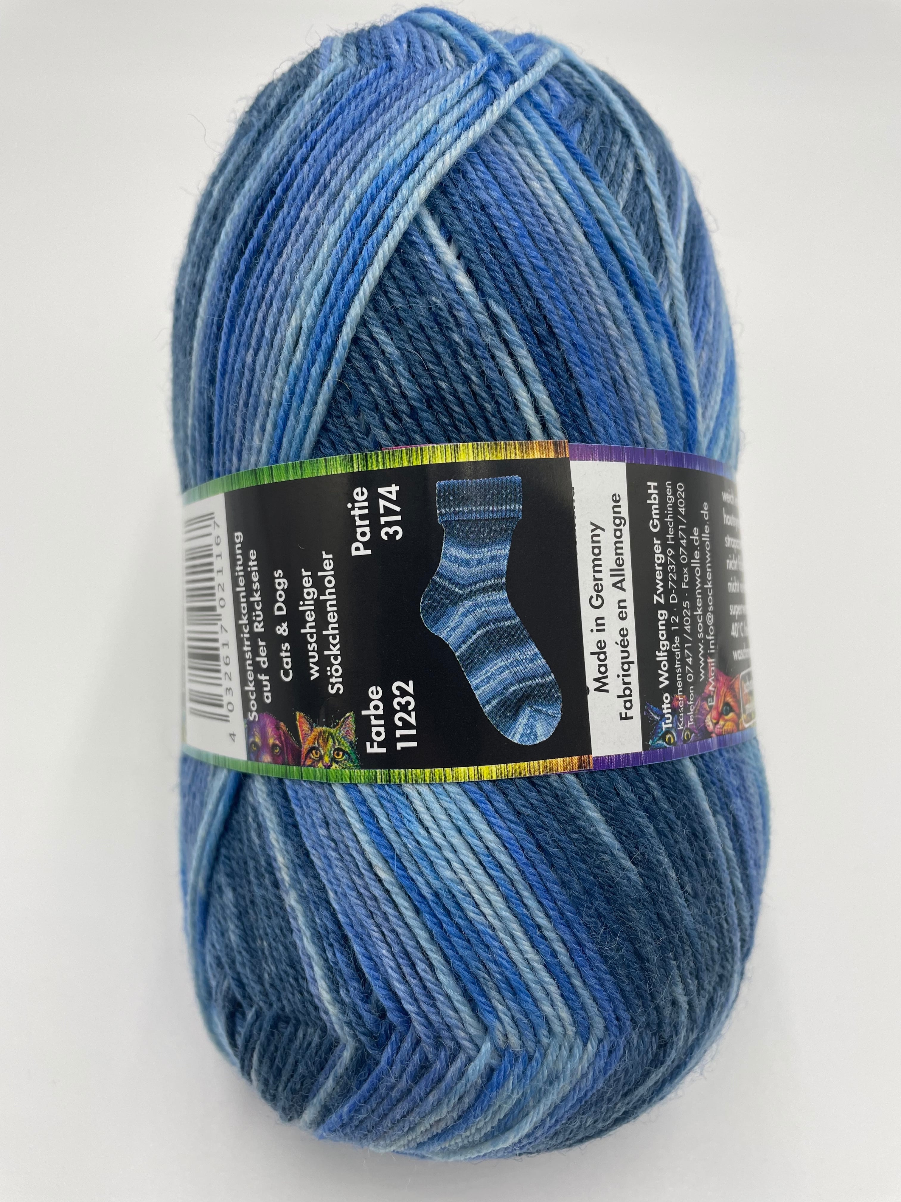 編む手が止まらない毛糸！Opal 『キャッツ＆ドッグ』11232　4ply/4本撚り