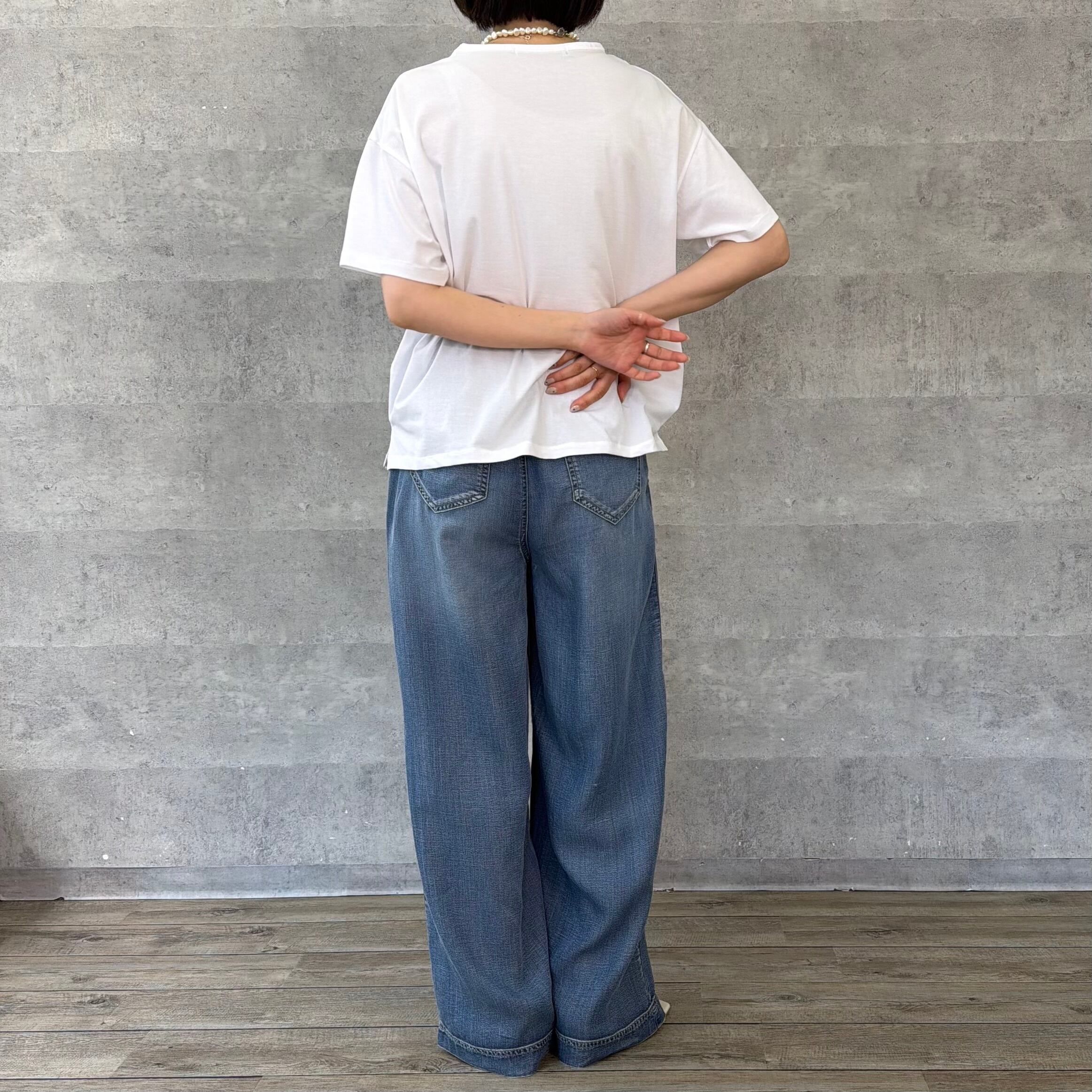 毛*好様 60s ヴィンテージ コットンリネン 2タック ワイドパンツ ユーロ古 2タックテンセルワイドパンツ（NO.68261608） | AnnaKerry
