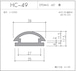 気密材 安全対策シリーズ HC-49（EPDM-S 60° 黒）L=2500mm 1本 ホクシヨー １〜１０本までご希望の本数でお買い求め出来ます